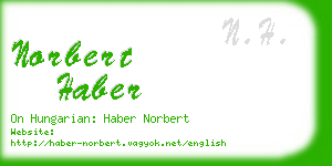 norbert haber business card